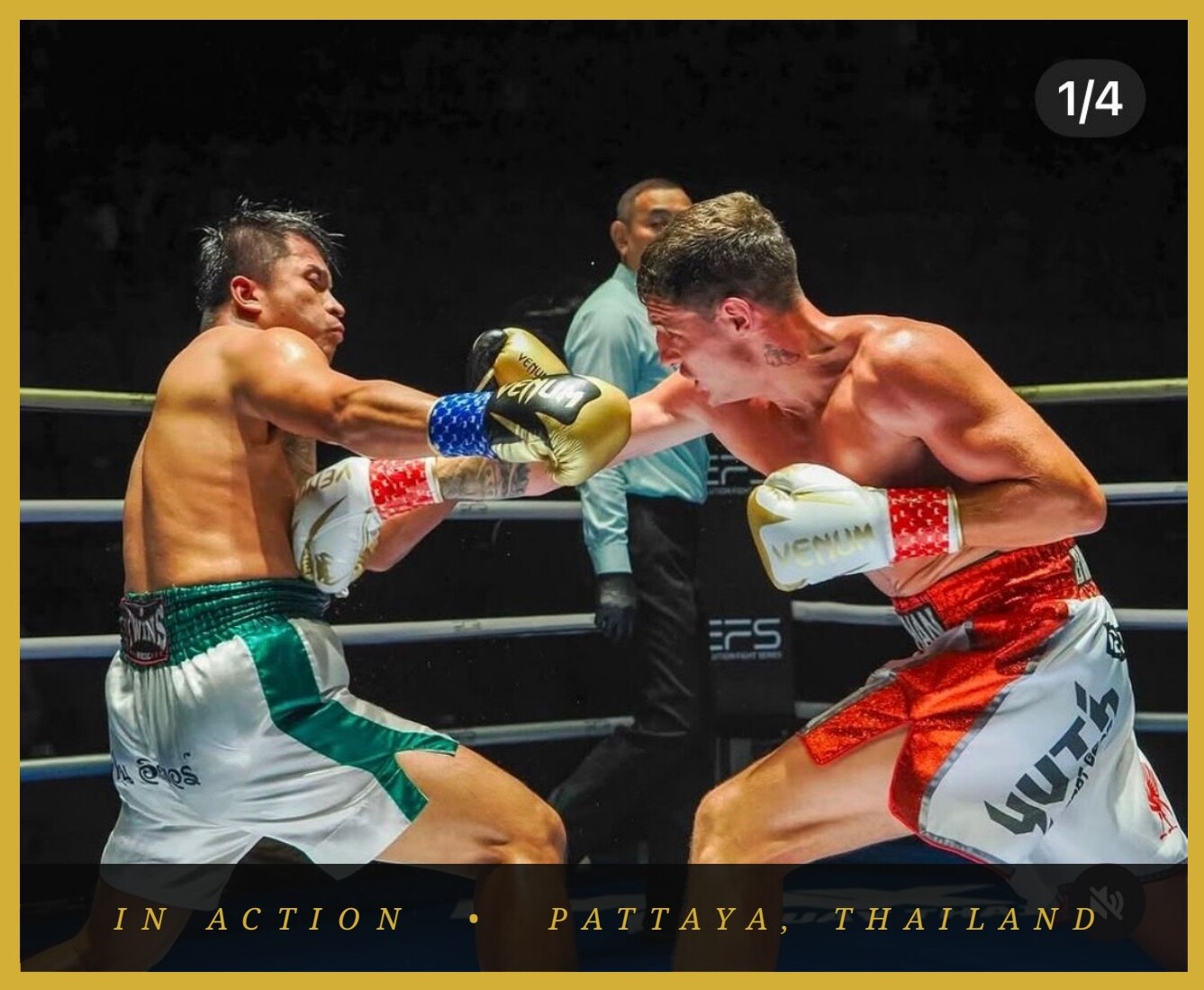 Mikey Wileman fighting in Pattaya, Thailand