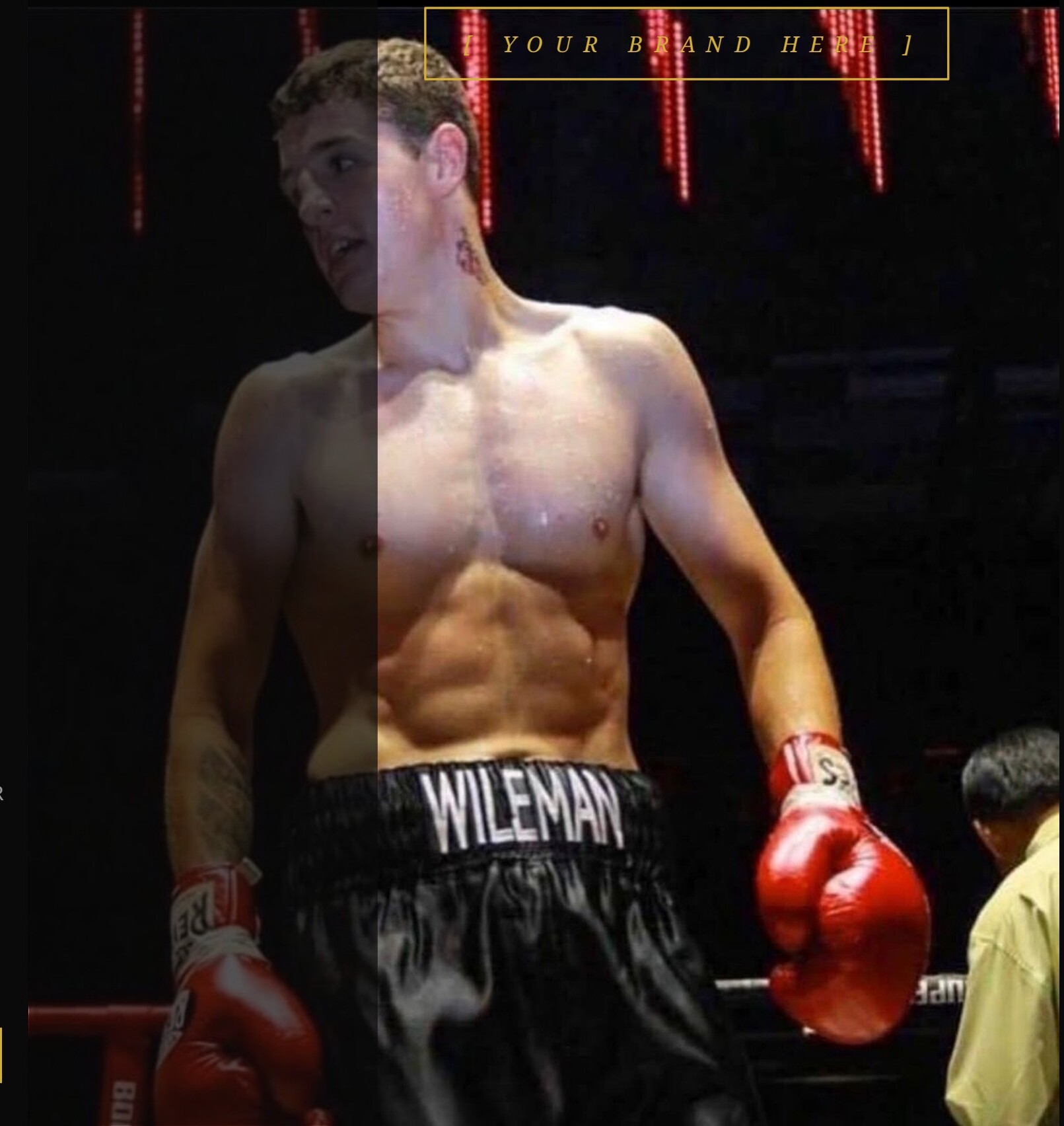 Mikey Wileman in the ring after a fight in Pattaya